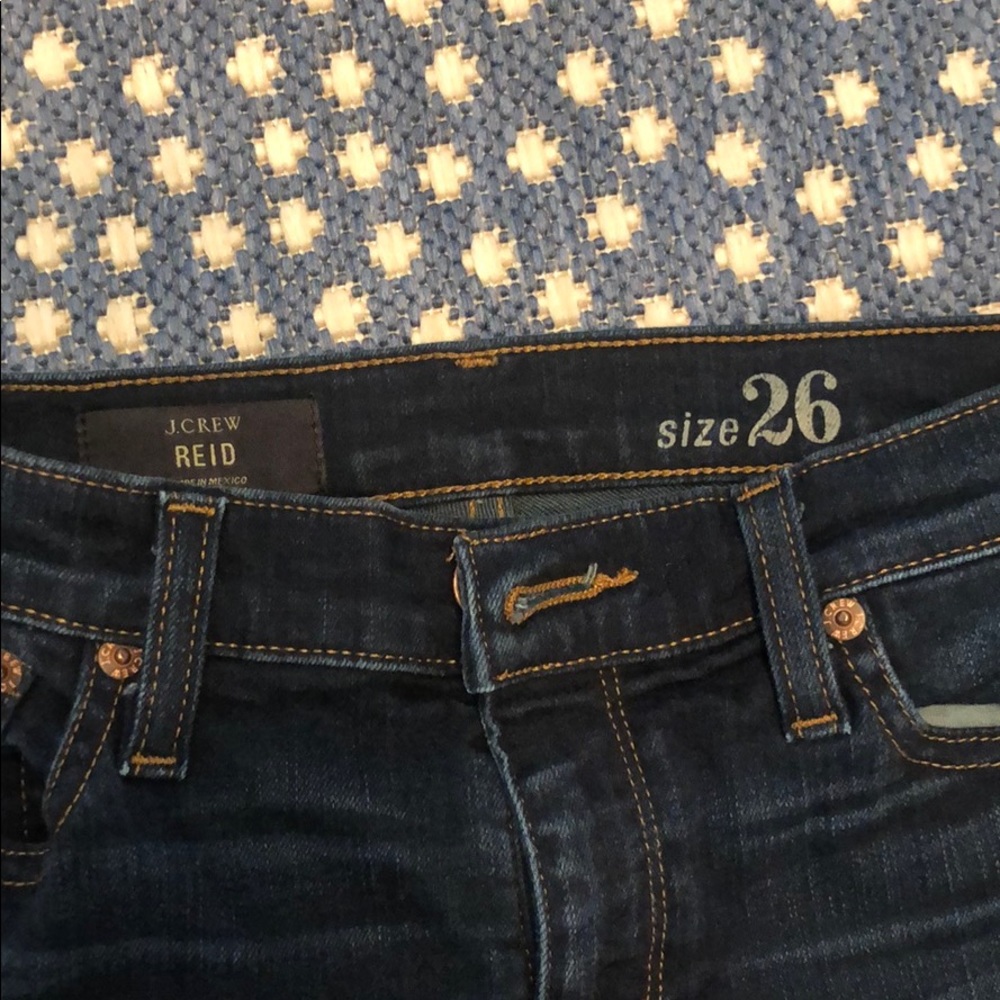 J Crew Skinny Reid Dark Jeans Size 26